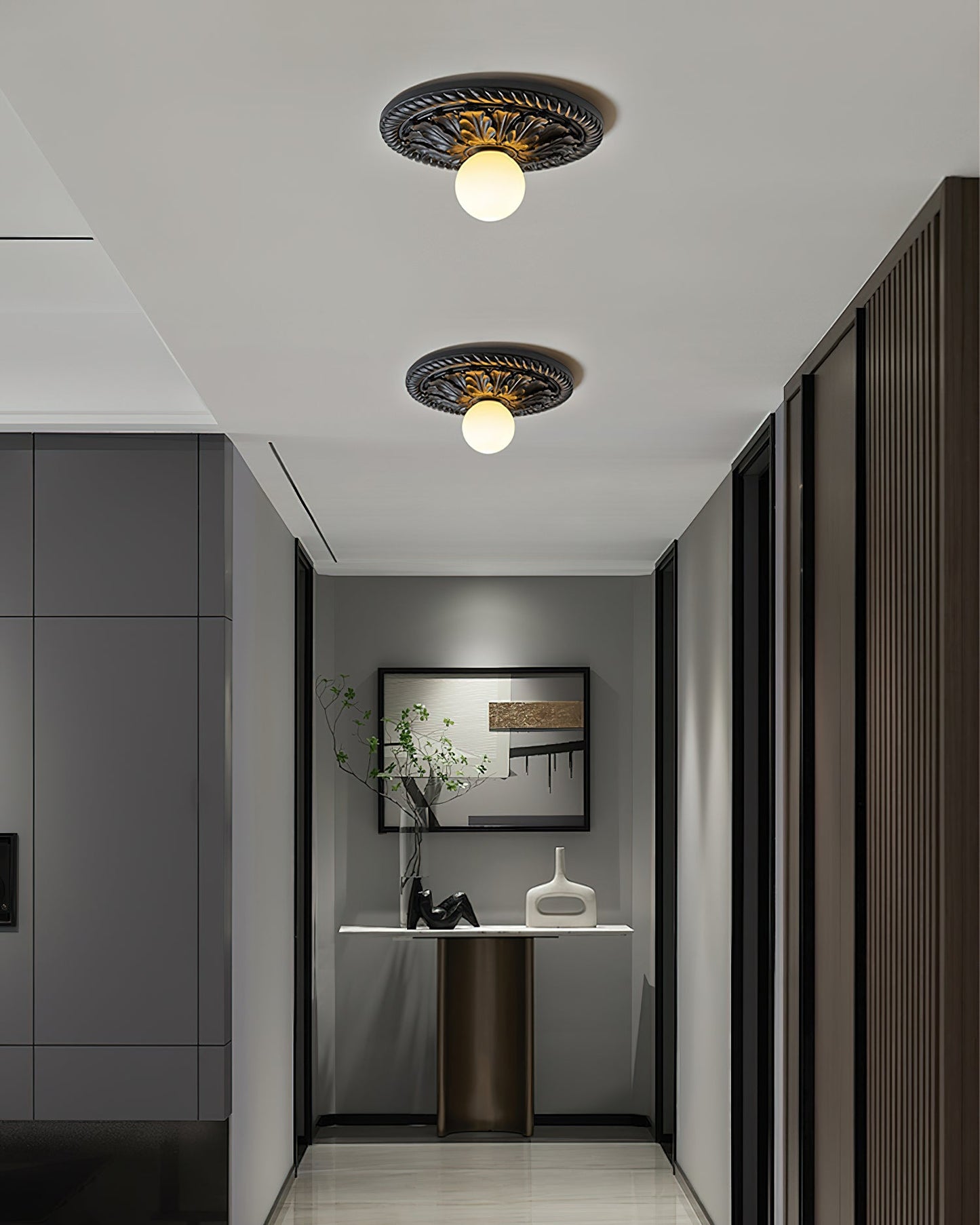 Circa cream ceiling lamp white finish product shot - Casa Norex