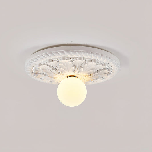 Circa embossed cream ceiling light with relief rim detail | Casa Norex