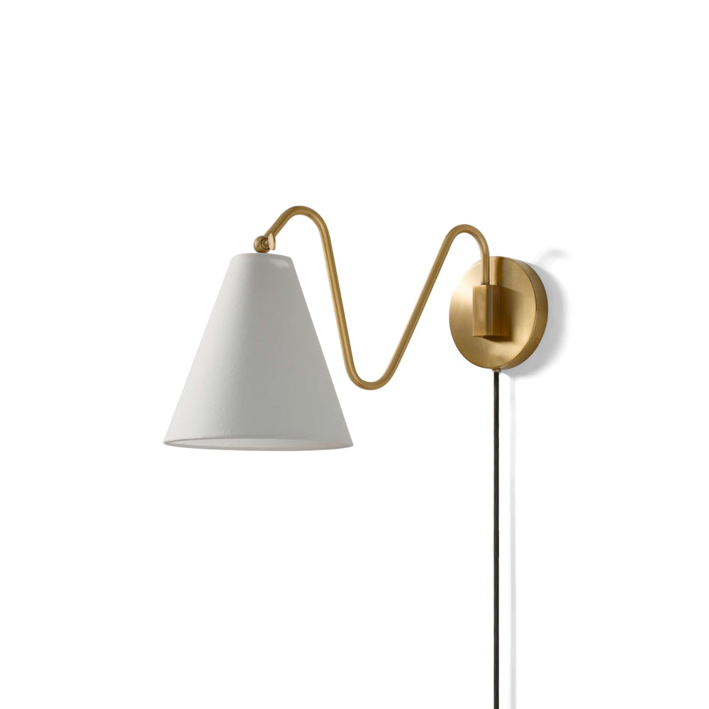 Cleome single-head lamp brass and fabric bedside - Casa Norex
