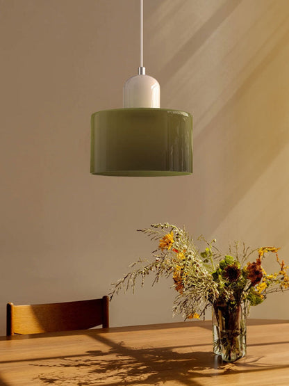 Verdoma Modern Cylinder Glass Design Pendant Light for Kitchens and Dining Rooms