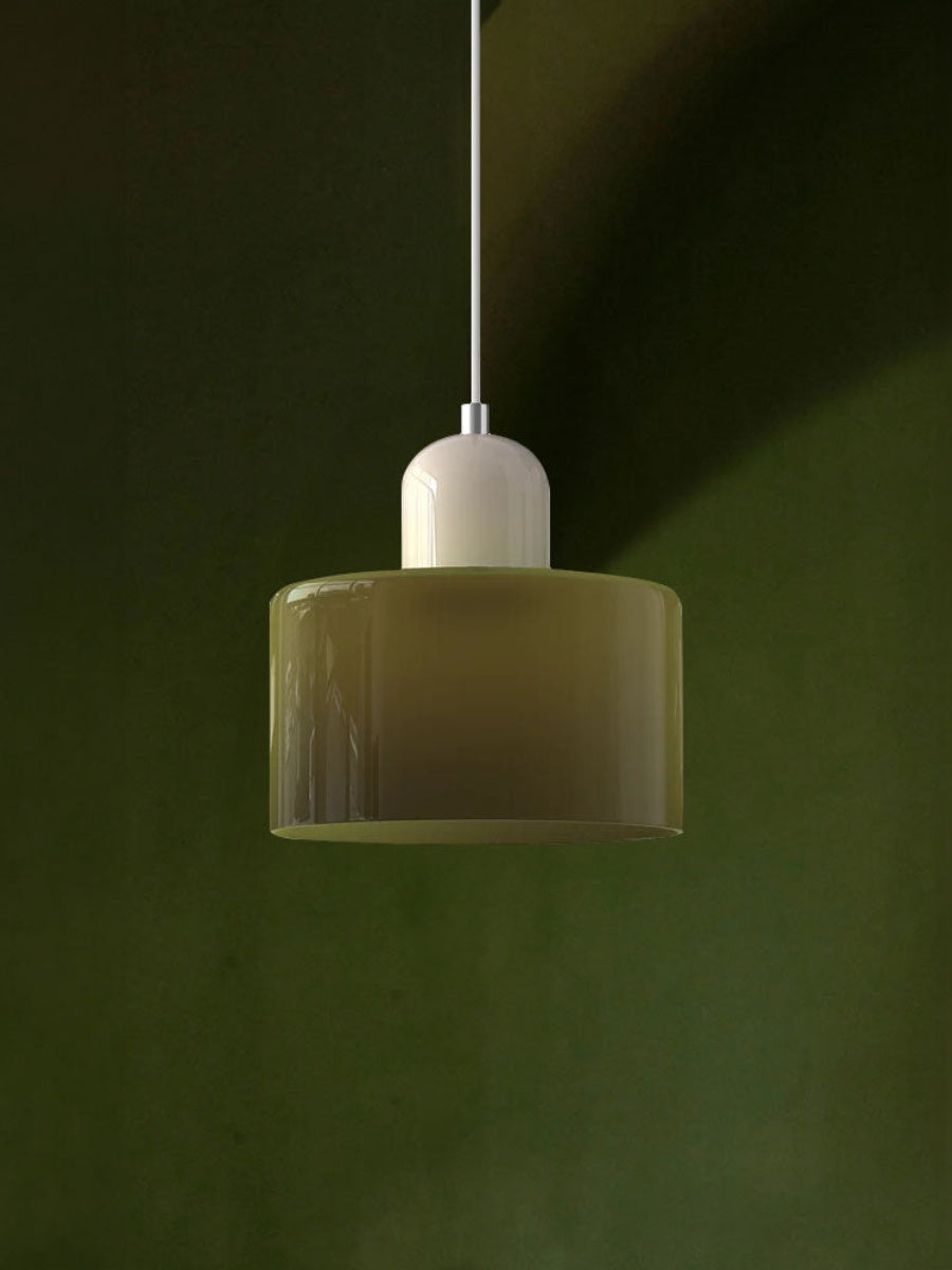 Verdoma Modern Cylinder Glass Design Pendant Light for Kitchens and Dining Rooms