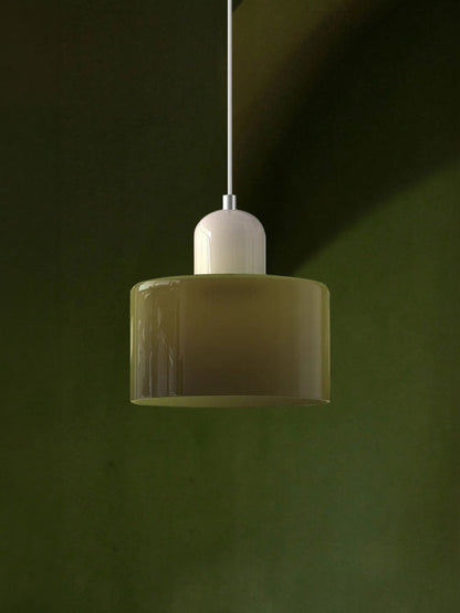 Verdoma Modern Cylinder Glass Design Pendant Light for Kitchens and Dining Rooms