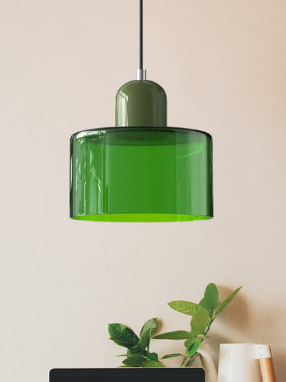 Verdoma Modern Cylinder Glass Design Pendant Light for Kitchens and Dining Rooms