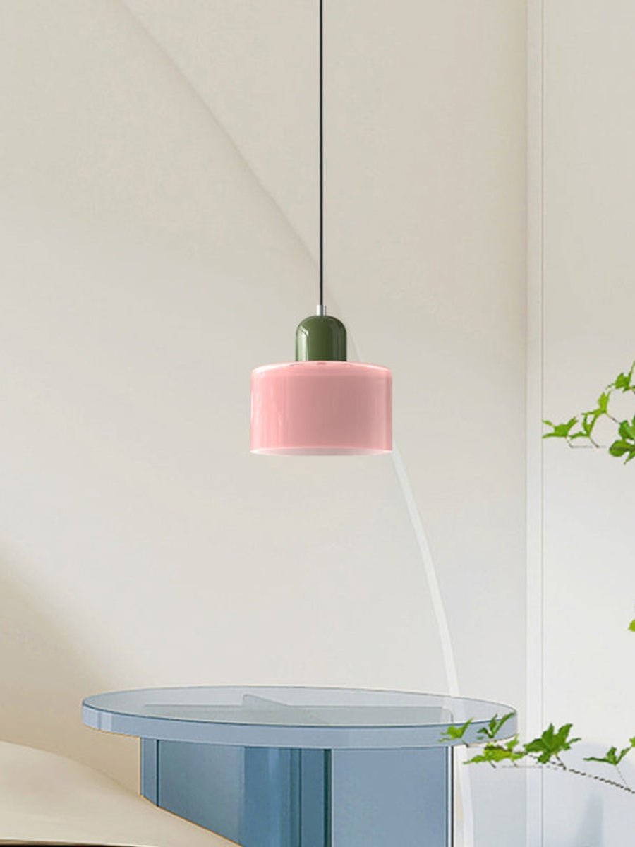 Verdoma Modern Cylinder Glass Design Pendant Light for Kitchens and Dining Rooms