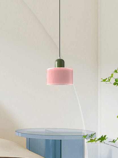 Verdoma Modern Cylinder Glass Design Pendant Light for Kitchens and Dining Rooms