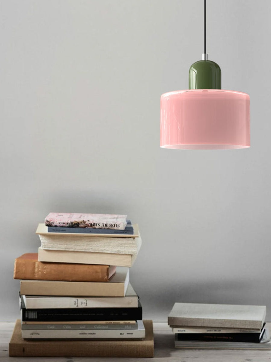 Verdoma Modern Cylinder Glass Design Pendant Light for Kitchens and Dining Rooms