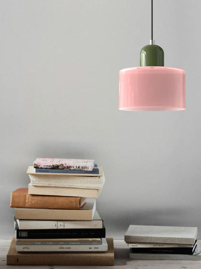 Verdoma Modern Cylinder Glass Design Pendant Light for Kitchens and Dining Rooms