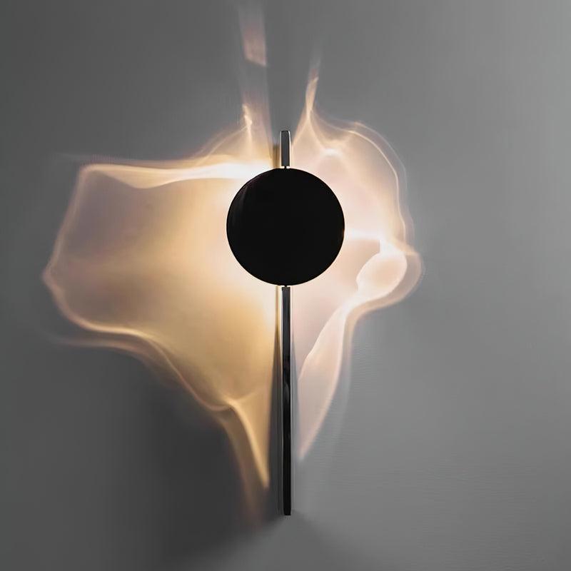 Kinetic Shadow wall lamp — mirrored chrome finish with black shade | Casa Norex