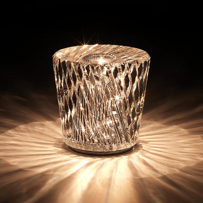 Palm-sized crystal glass table lamp — Casa Norex