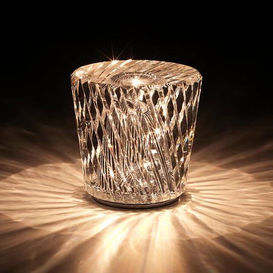 Palm-sized crystal glass table lamp — Casa Norex