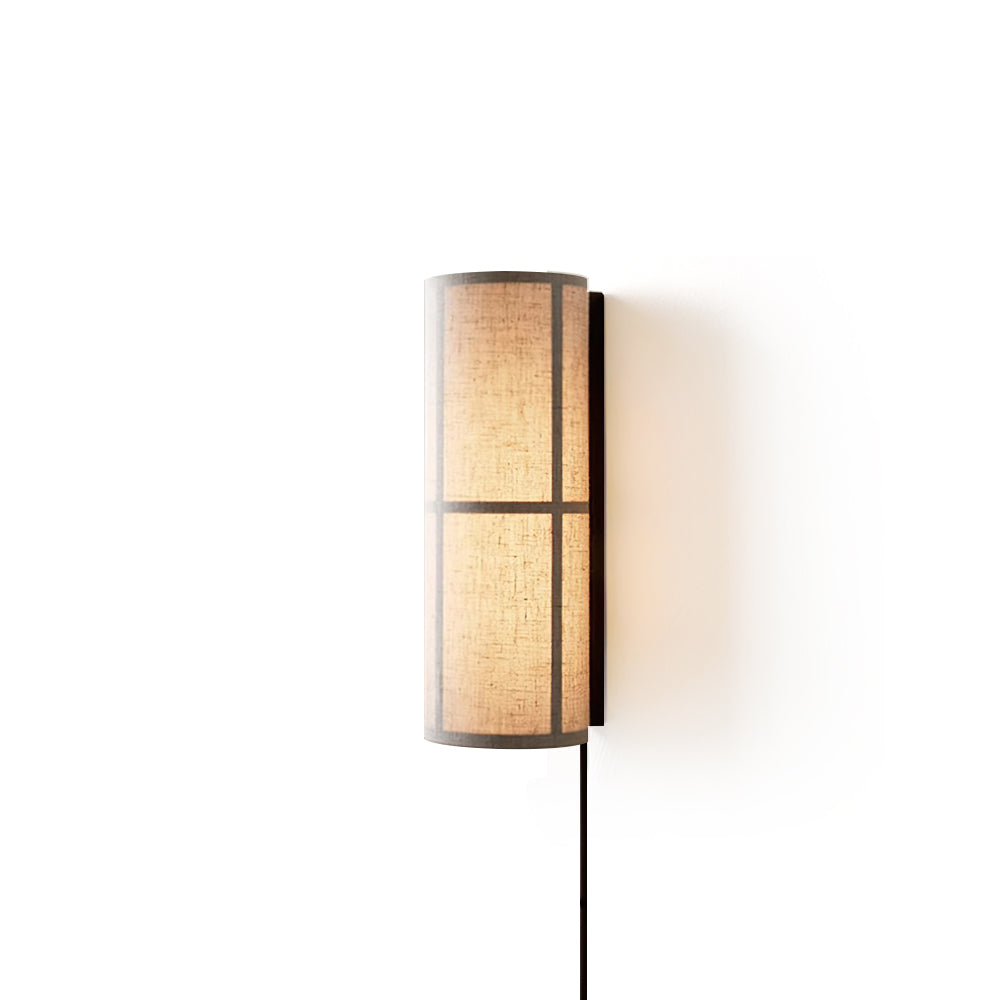 Cylinder Fabric wall lamp in bedroom bedside setting - Casa Norex
