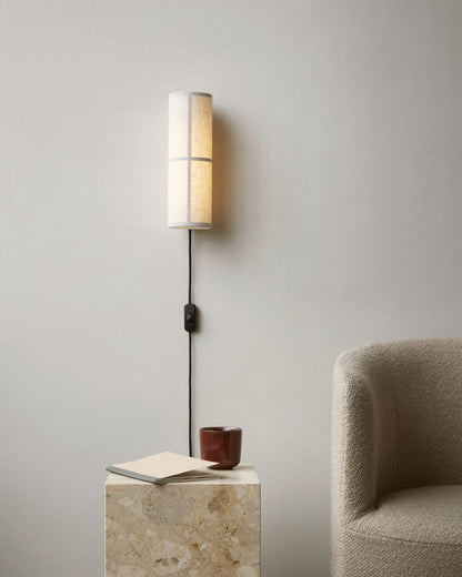 Cylinder Fabric wall lamp side profile clean silhouette - Casa Norex