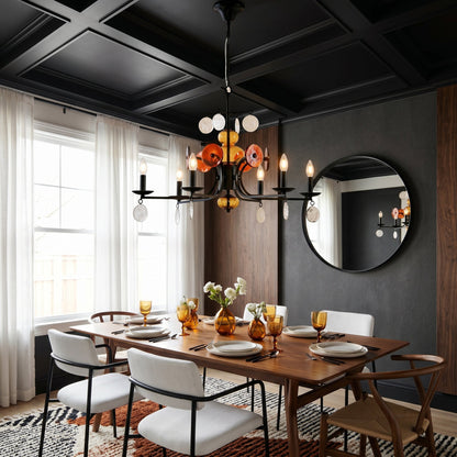 Alistair Glass Candle Chandelier