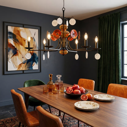 Alistair Glass Candle Chandelier