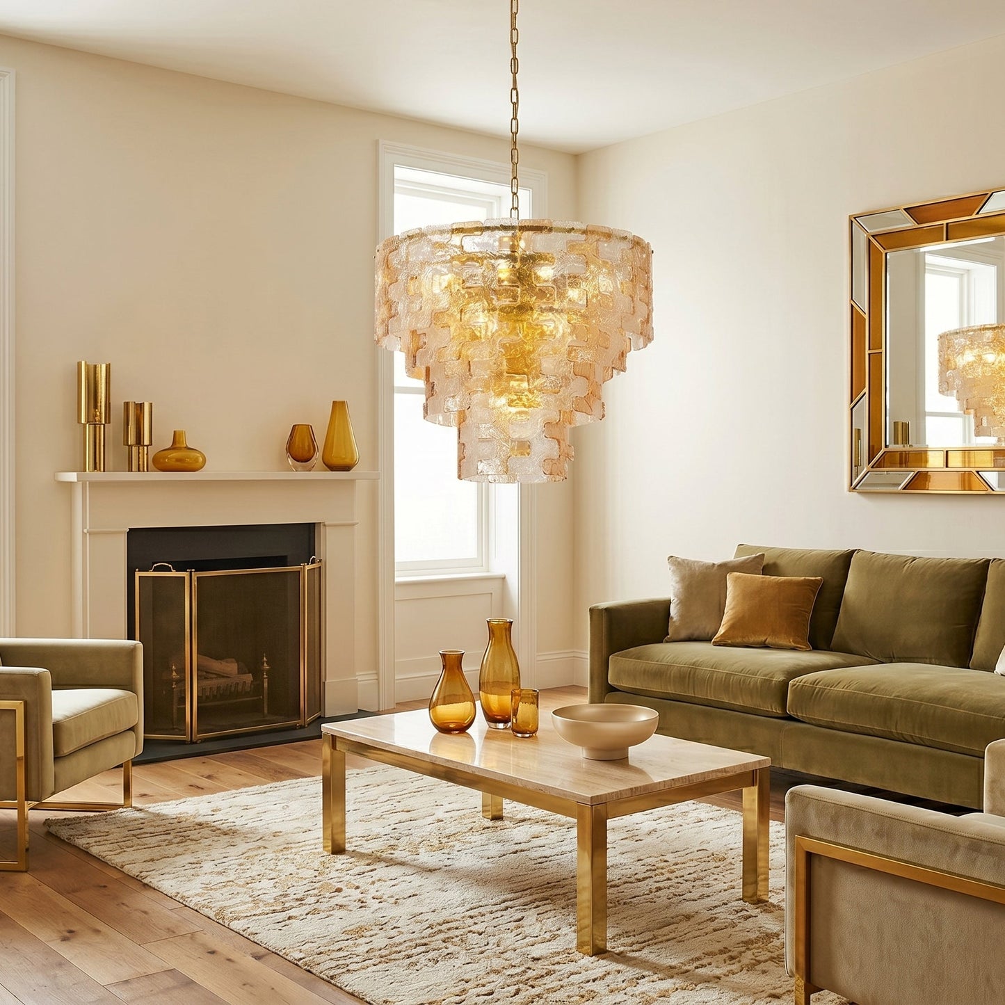 Jigsaw Glass Chandelier