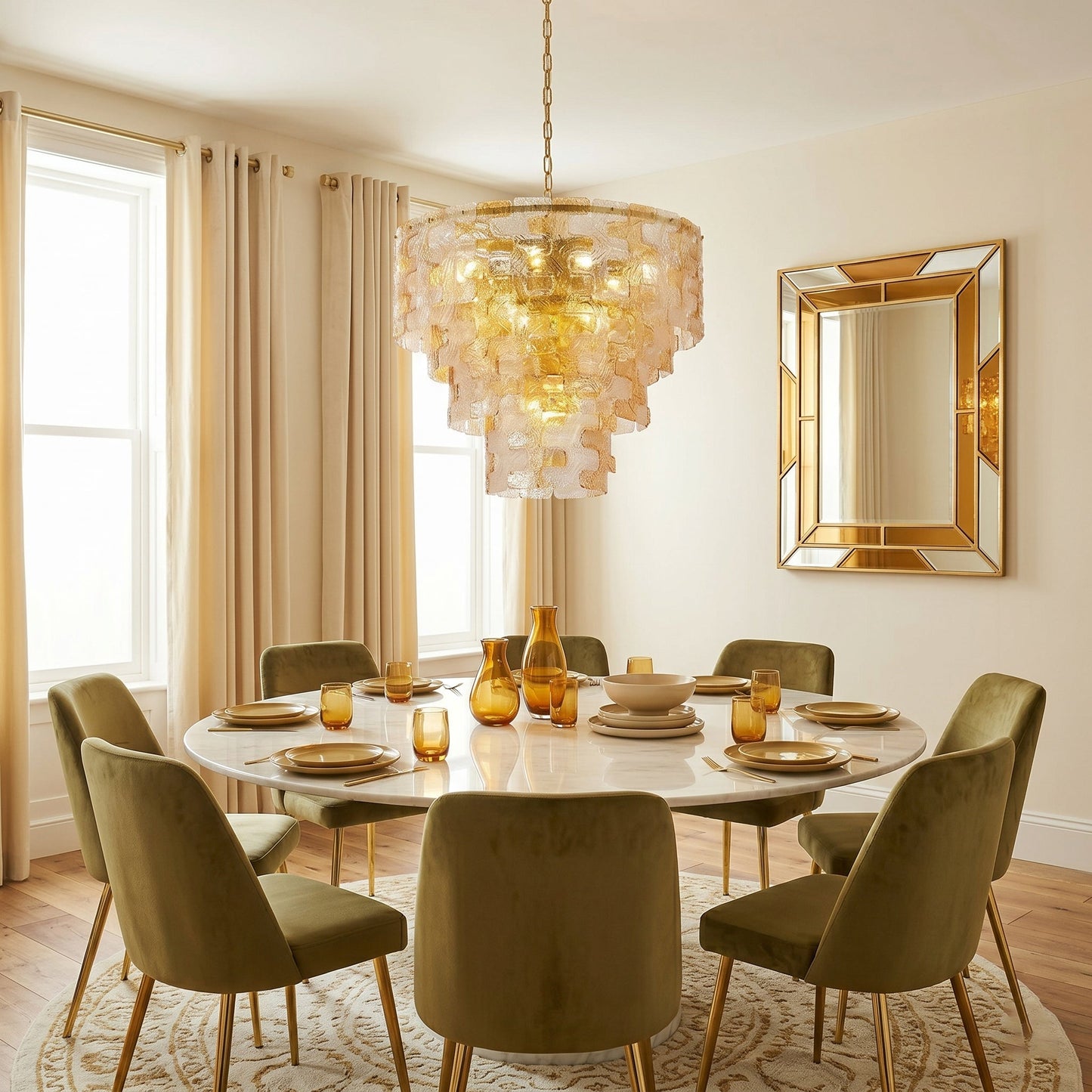 Jigsaw Glass Chandelier