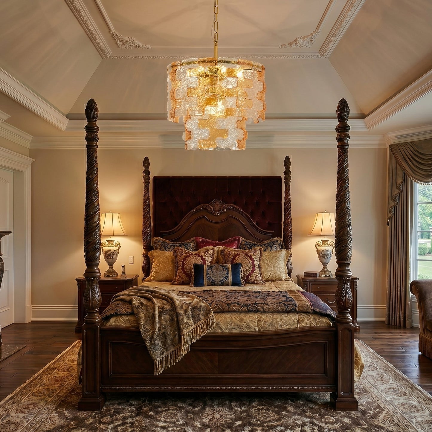 Jigsaw Glass Chandelier