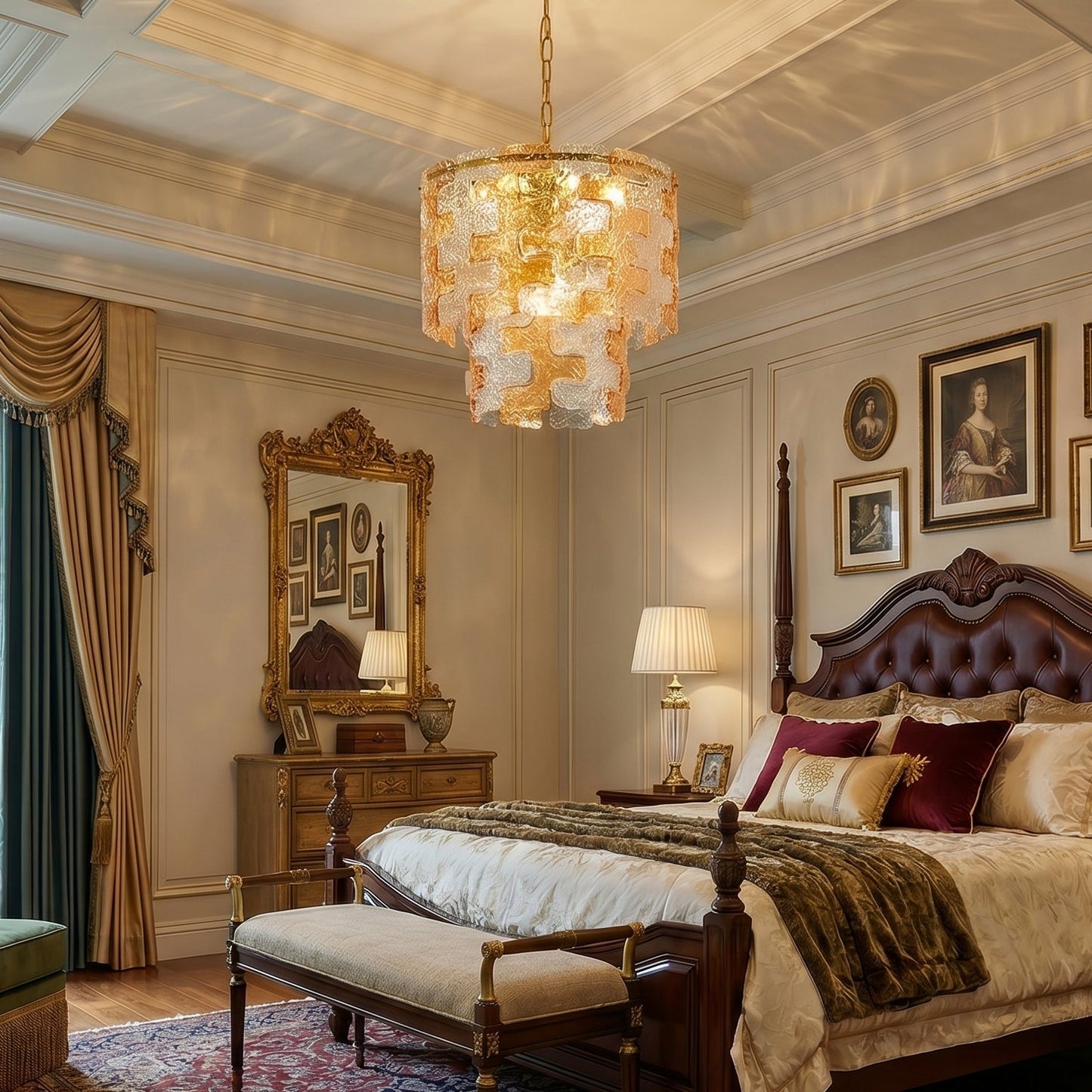 Jigsaw Glass Chandelier