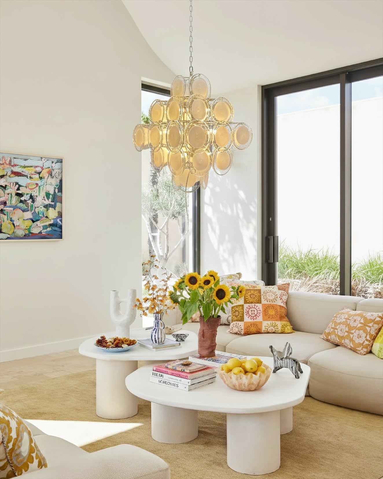 Medallion Glass Chandelier