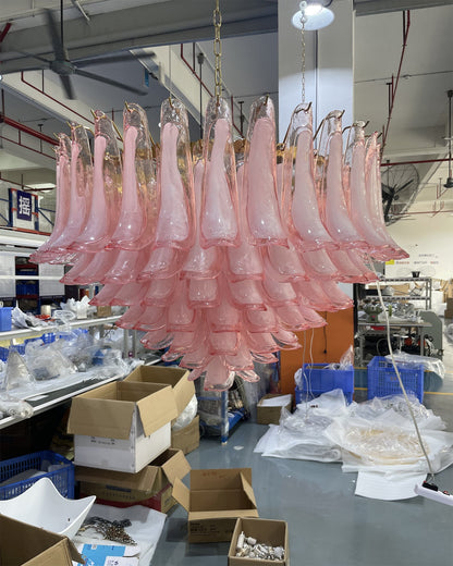 Pink Saddle Chandelier