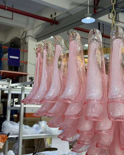 Pink Saddle Chandelier