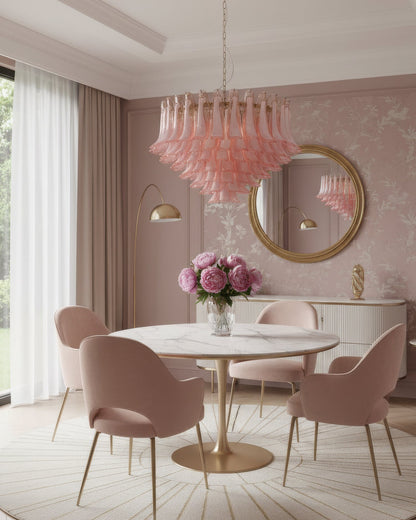 Pink Saddle Chandelier