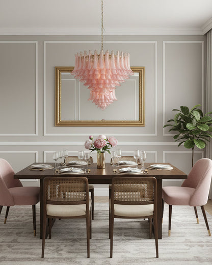 Pink Saddle Chandelier