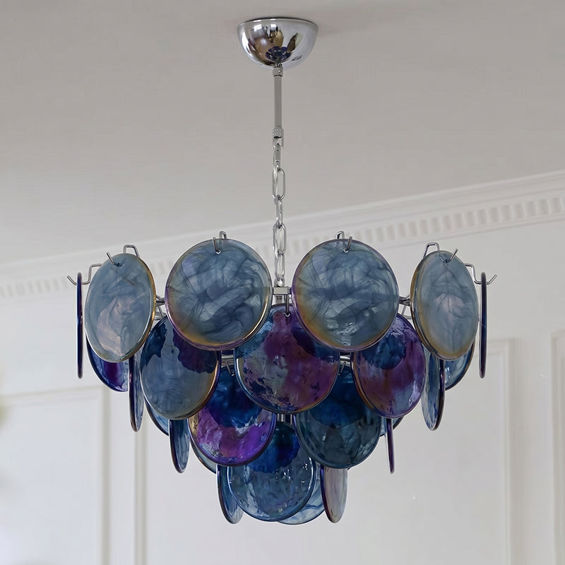 Brette Disk Glass Chandelier