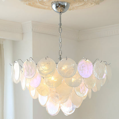 Brette Disk Glass Chandelier