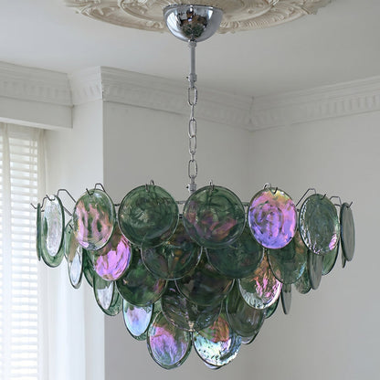 Brette Disk Glass Chandelier