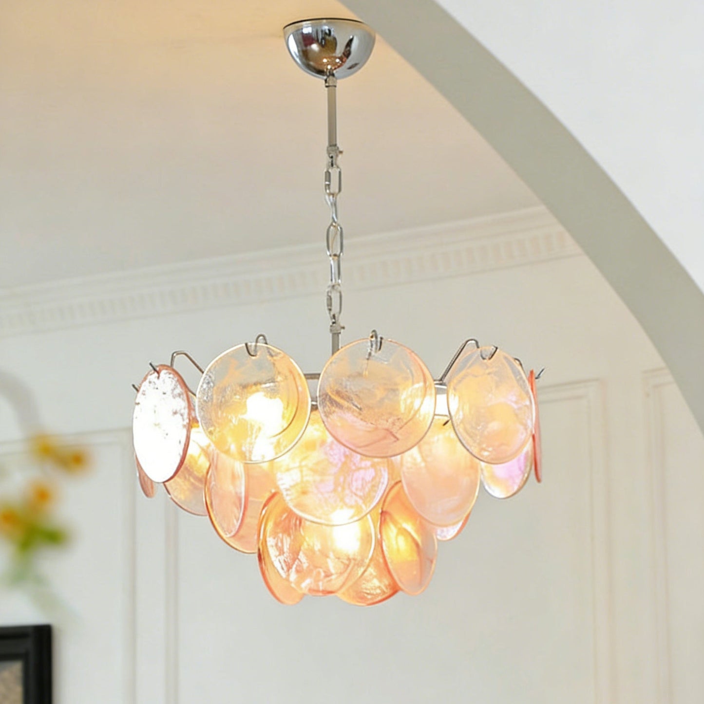 Brette Disk Glass Chandelier