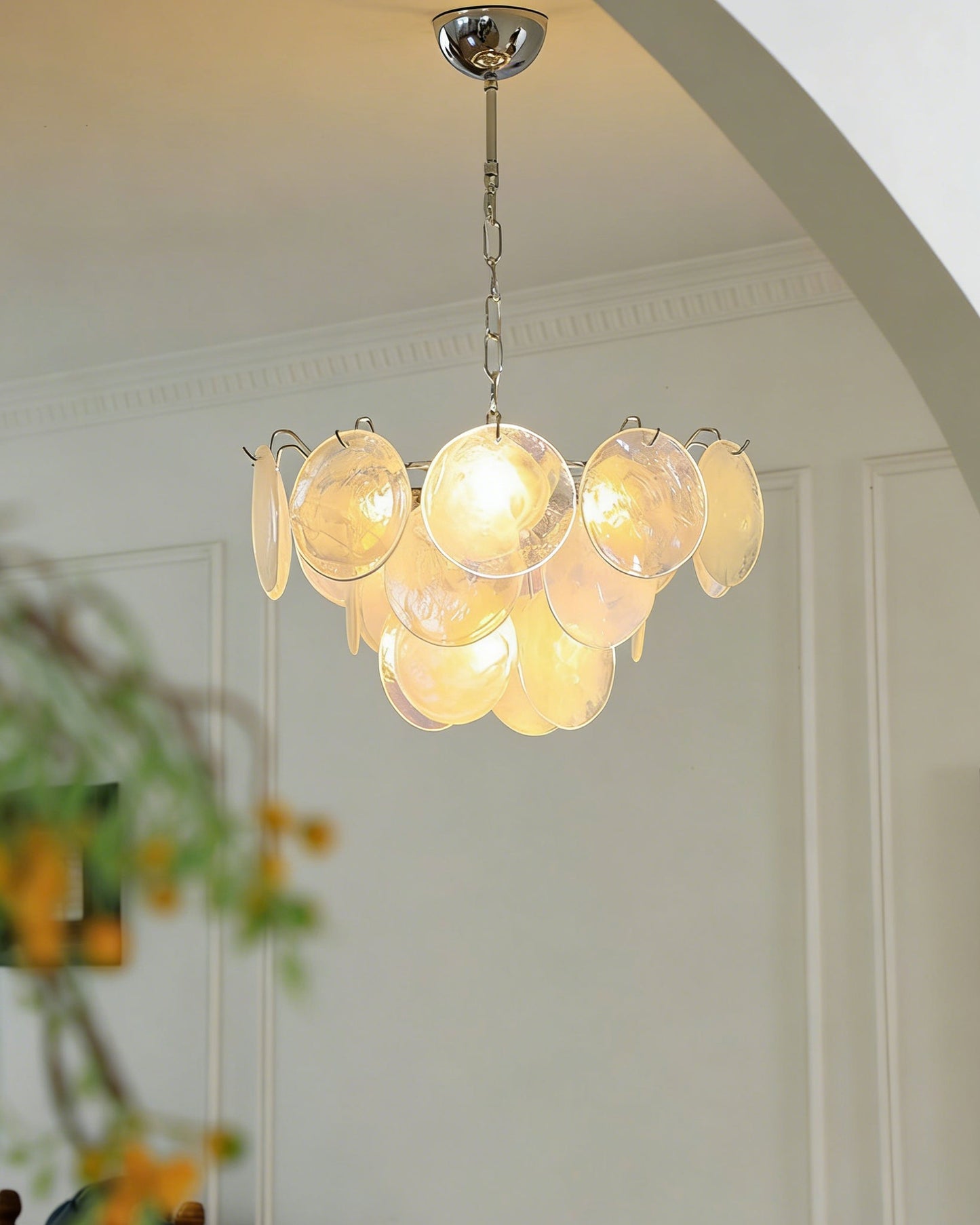 Brette Disk Glass Chandelier