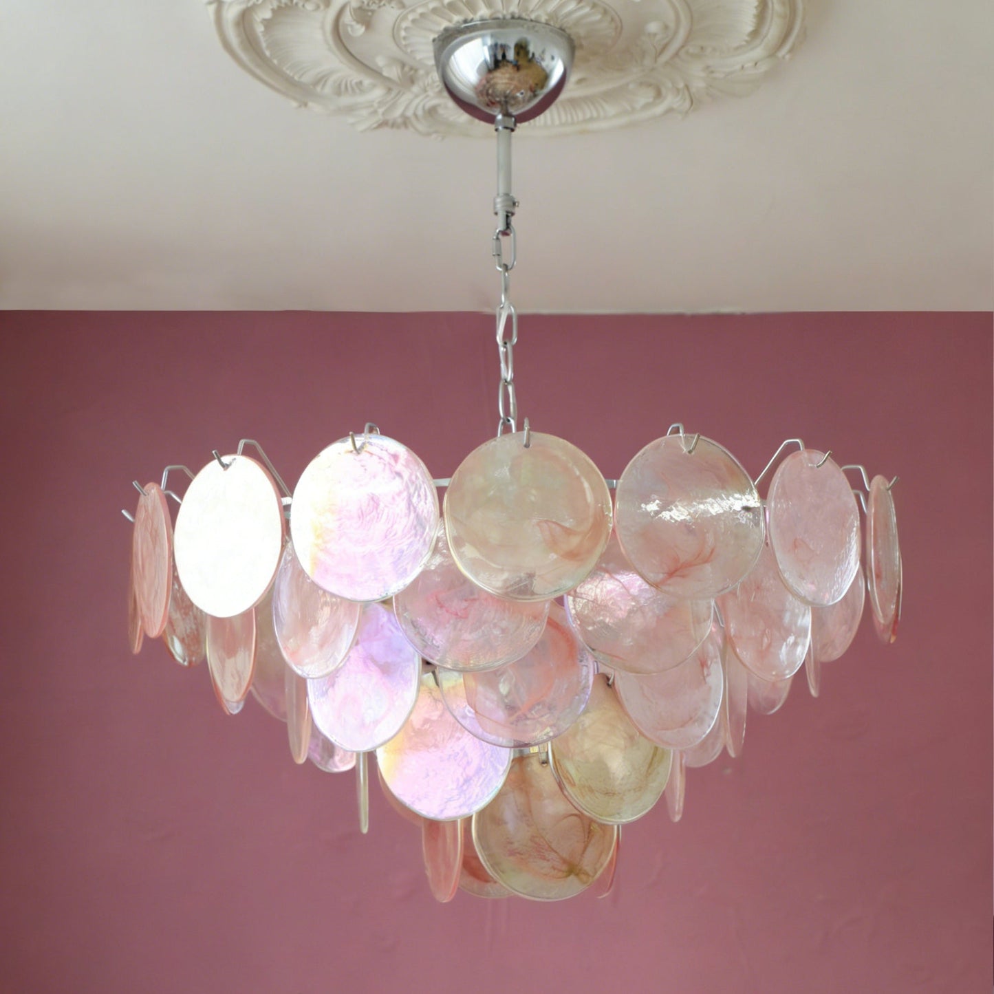 Brette Disk Glass Chandelier