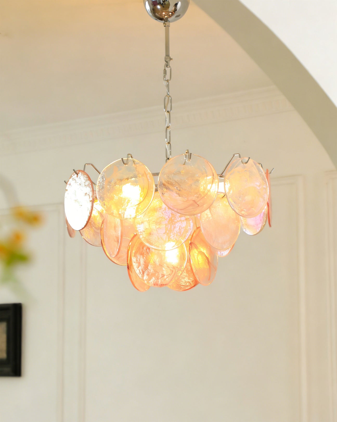 Brette Disk Glass Chandelier