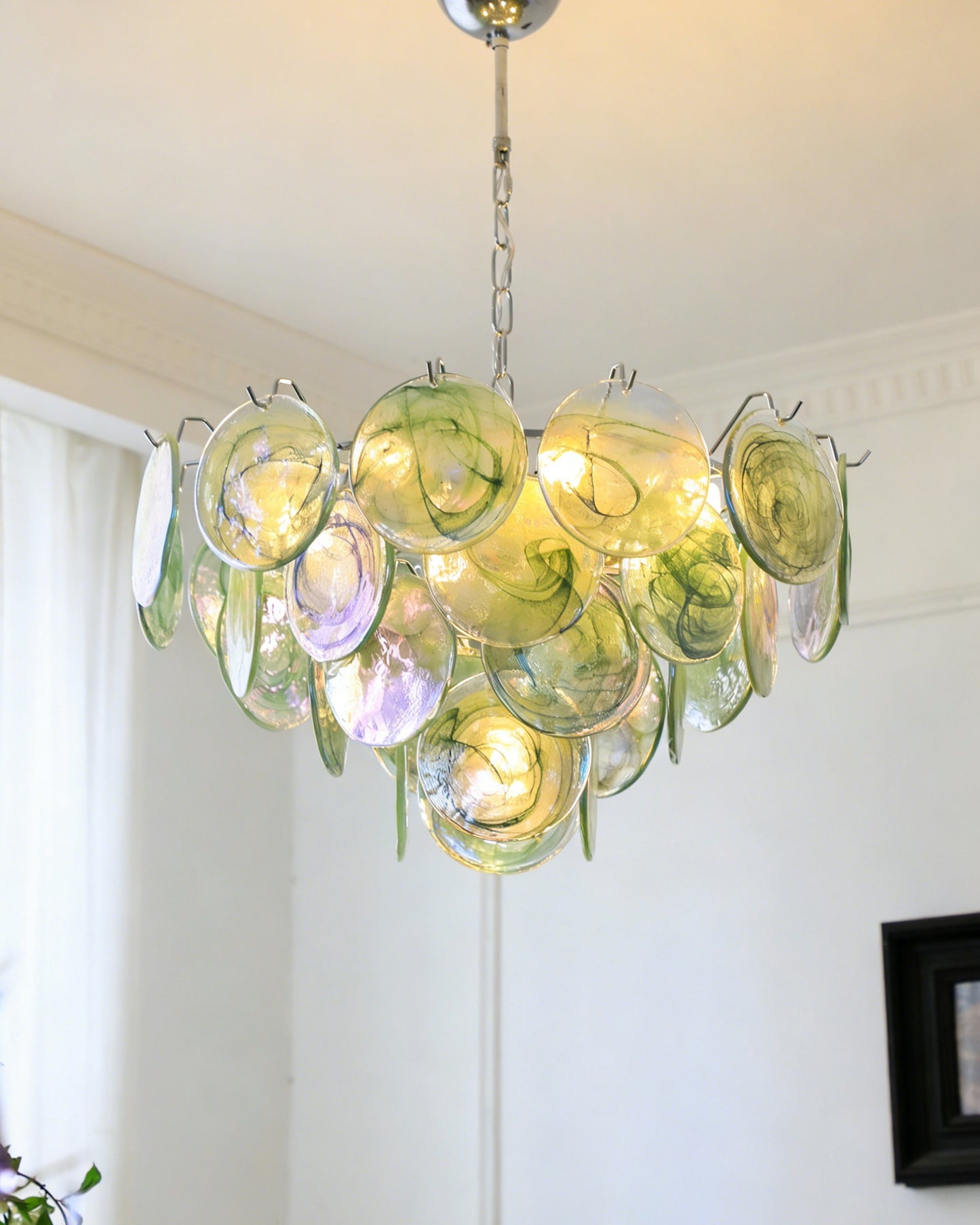 Brette Disk Glass Chandelier