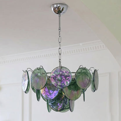 Brette Disk Glass Chandelier