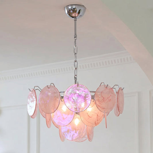 Brette Disk Glass Chandelier