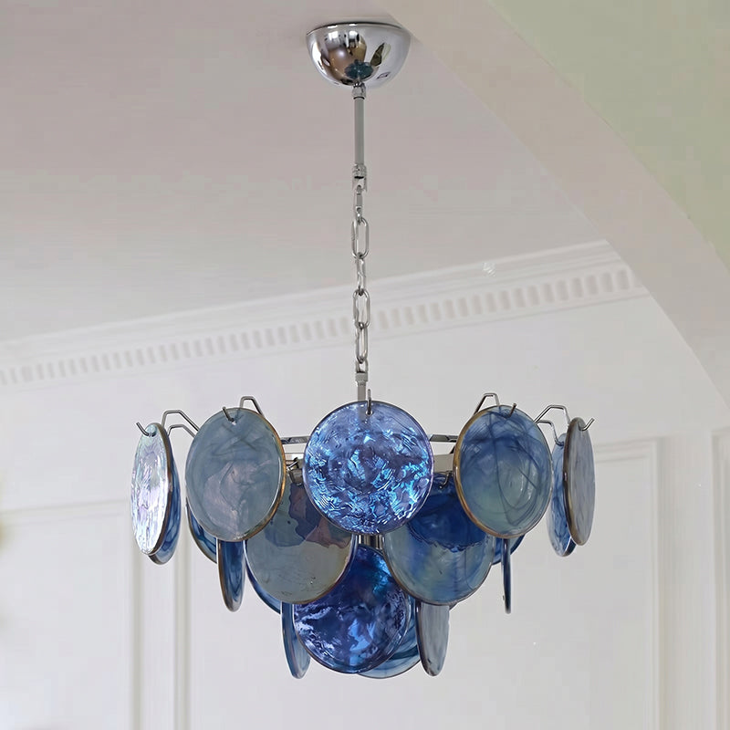 Brette Disk Glass Chandelier