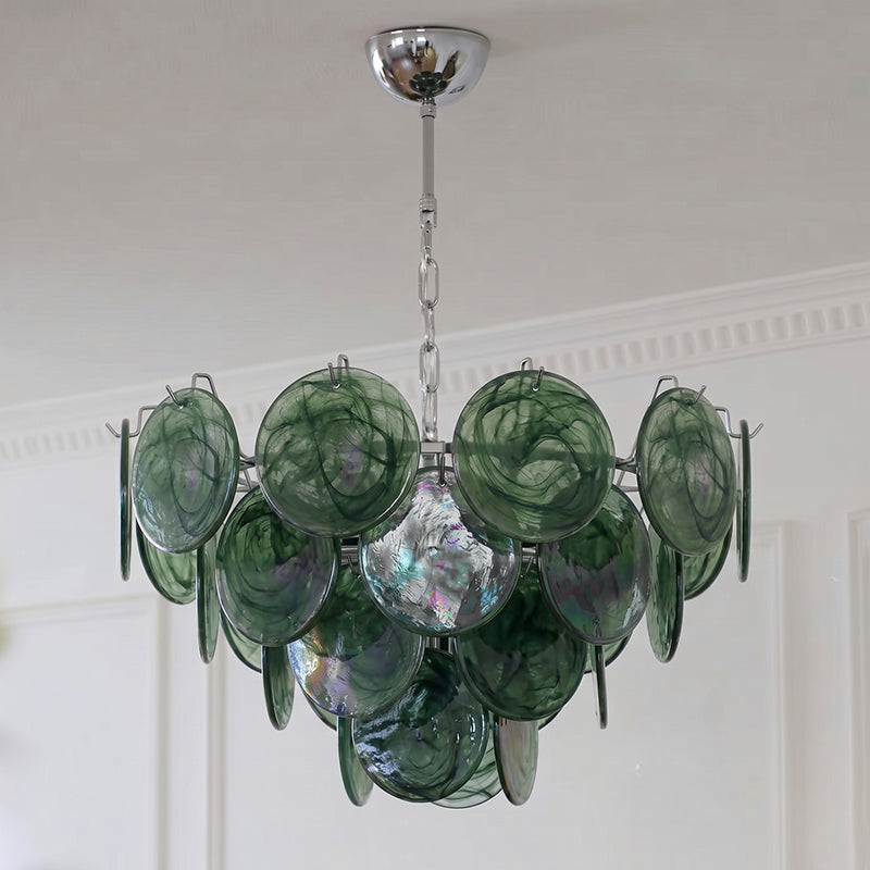 Brette Disk Glass Chandelier