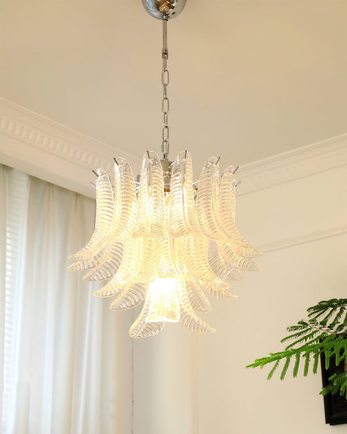 Eclissi Tiered Glass Chandelier