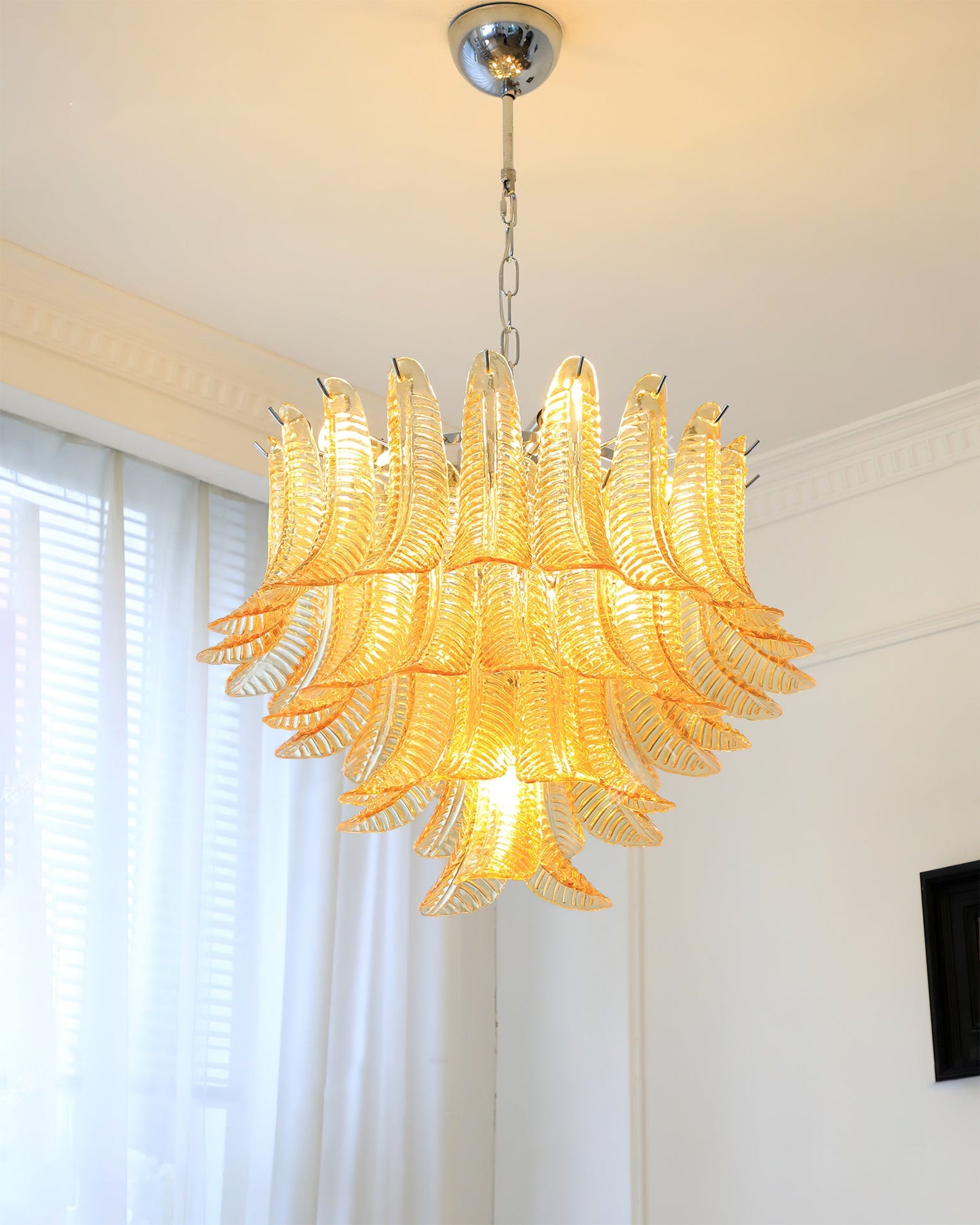 Eclissi Tiered Glass Chandelier