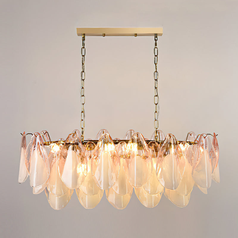 Flora Blush Ombre Linear Chandelier