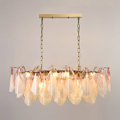 Flora Blush Ombre Linear Chandelier
