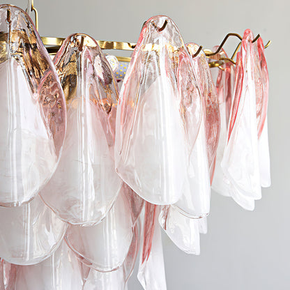 Flora Blush Ombre Linear Chandelier