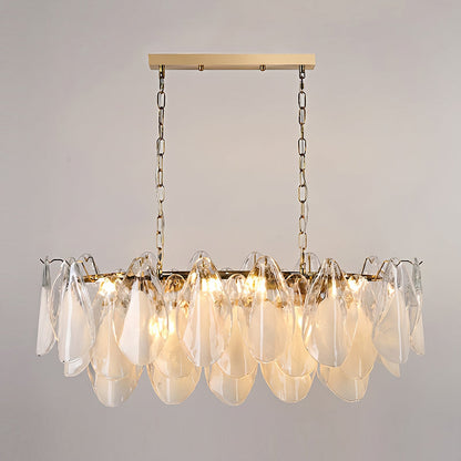 Flora Blush Ombre Linear Chandelier