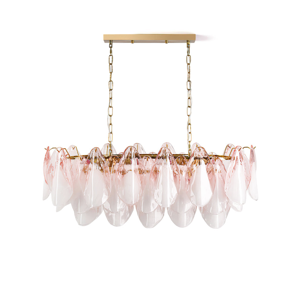 Flora Blush Ombre Linear Chandelier