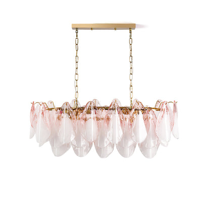 Flora Blush Ombre Linear Chandelier