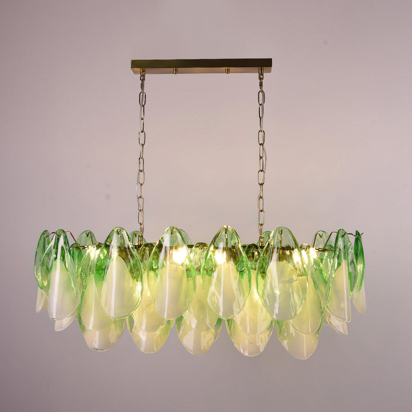 Flora Blush Ombre Linear Chandelier