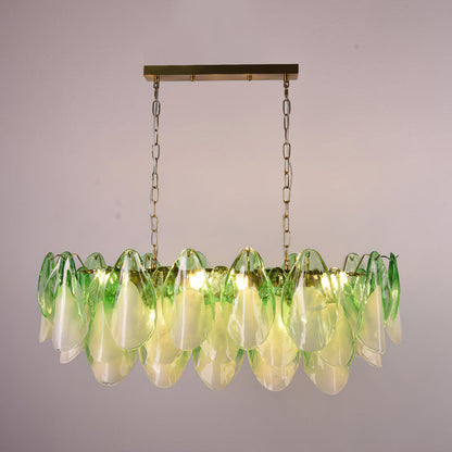 Flora Blush Ombre Linear Chandelier