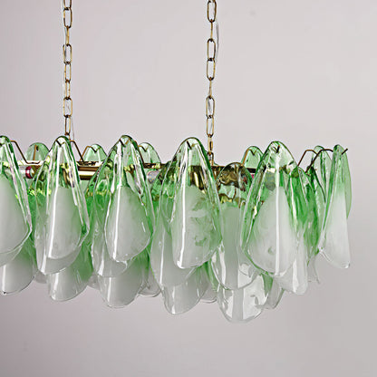 Flora Blush Ombre Linear Chandelier